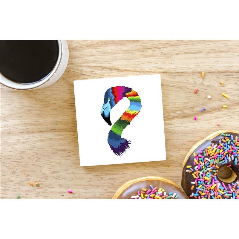 Tech Ceramic Coaster - 10cm  -  Bird (9)