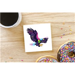 Tech Ceramic Coaster - 10cm  -  Bird (10)
