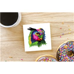 Tech Ceramic Coaster - 10cm  -  Bird (12)