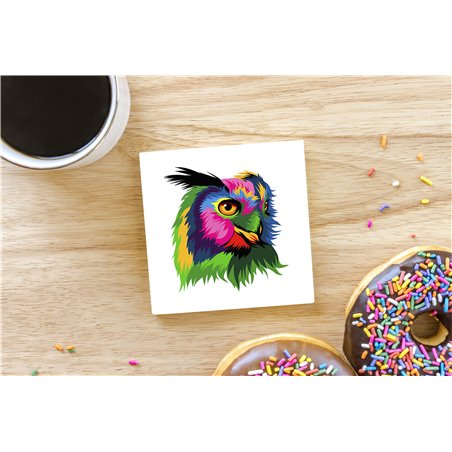 Tech Ceramic Coaster - 10cm  -  Bird (12)