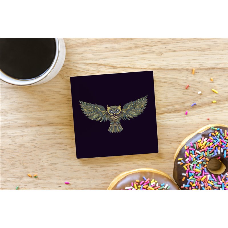 Tech Ceramic Coaster - 10cm  -  Bird (14)