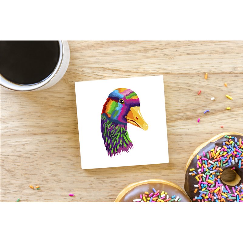 Tech Ceramic Coaster - 10cm  -  Bird (19)