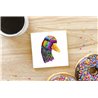 Tech Ceramic Coaster - 10cm  -  Bird (19)