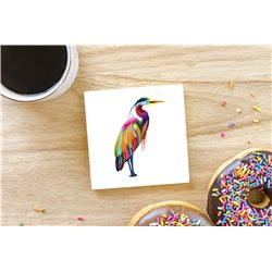 Tech Ceramic Coaster - 10cm  -  Bird (20)