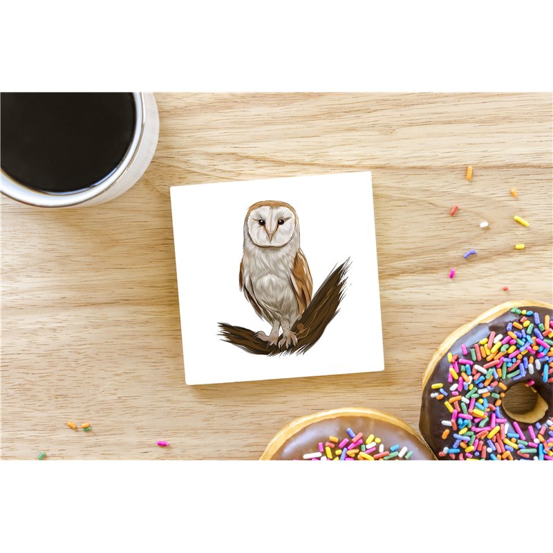 Tech Ceramic Coaster - 10cm  -  Bird (21)