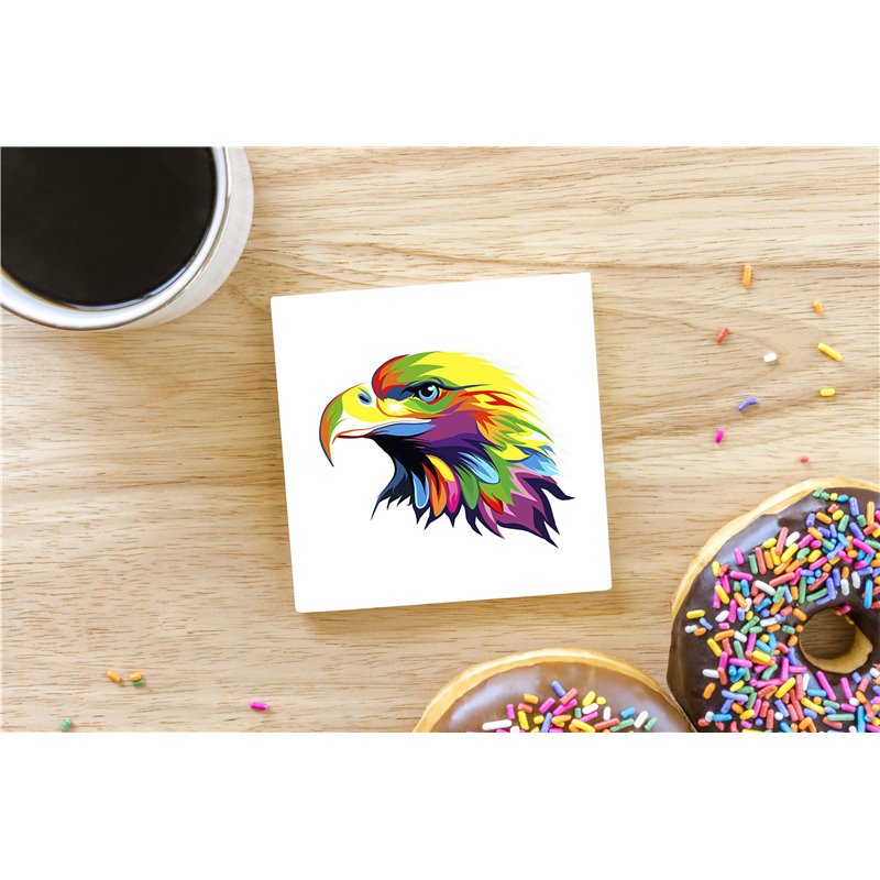 Tech Ceramic Coaster - 10cm  -  Bird (23)