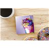 Tech Ceramic Coaster - 10cm  -  Cat (2)