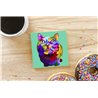 Tech Ceramic Coaster - 10cm  -  Cat (7)