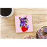 Tech Ceramic Coaster - 10cm  -  Cat (8)