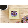 Tech Ceramic Coaster - 10cm  -  Cat (14)