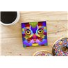 Tech Ceramic Coaster - 10cm  -  Cat (16)