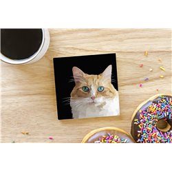 Tech Ceramic Coaster - 10cm  -  Cat (22)