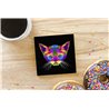 Tech Ceramic Coaster - 10cm  -  Cat (26)