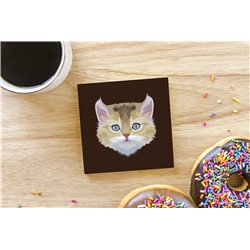 Tech Ceramic Coaster - 10cm  -  Cat (27)
