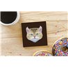 Tech Ceramic Coaster - 10cm  -  Cat (27)