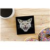 Tech Ceramic Coaster - 10cm  -  Cat (34)