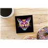 Tech Ceramic Coaster - 10cm  -  Cat (35)
