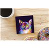 Tech Ceramic Coaster - 10cm  -  Cat (42)