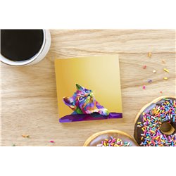 Tech Ceramic Coaster - 10cm  -  Cat (47)