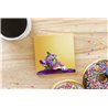 Tech Ceramic Coaster - 10cm  -  Cat (47)