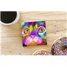 Tech Ceramic Coaster - 10cm  -  Cat (49)