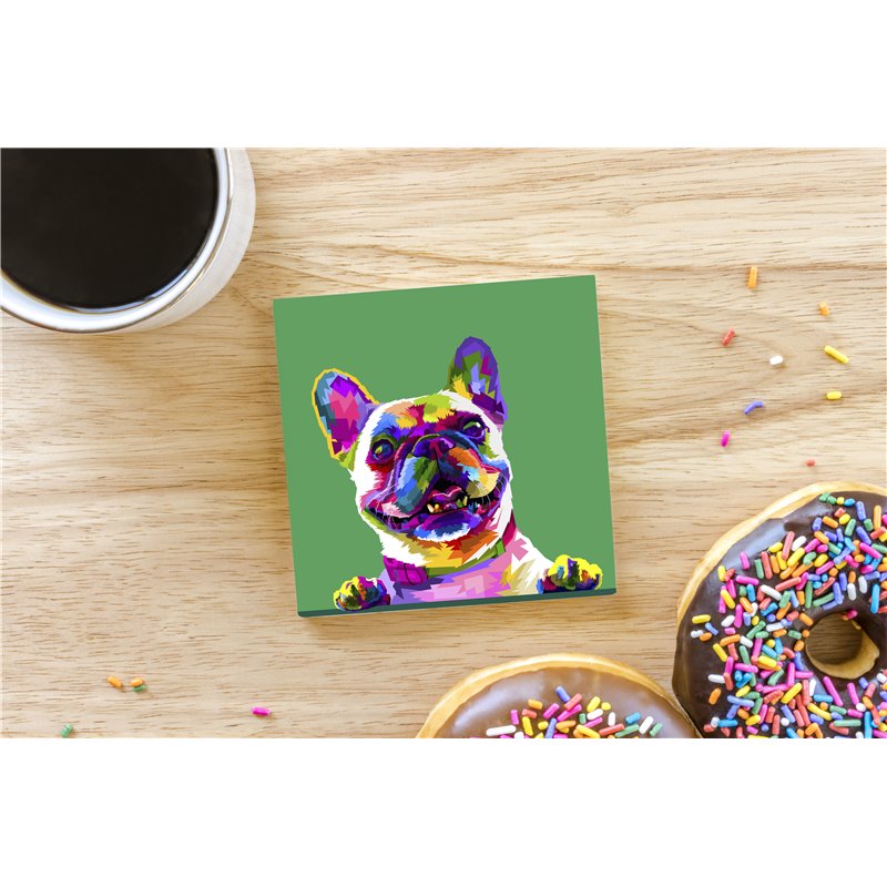 Tech Ceramic Coaster - 10cm  -  Dog (1)
