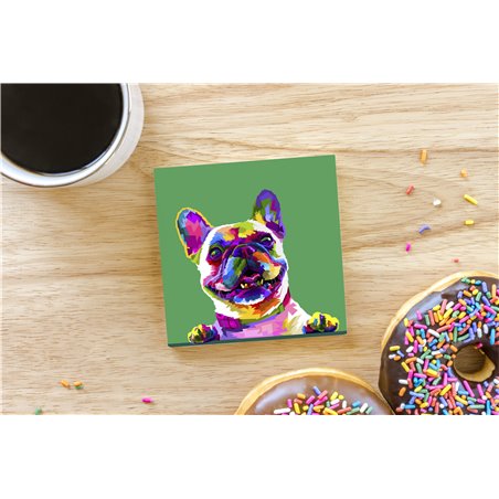 Tech Ceramic Coaster - 10cm  -  Dog (1)