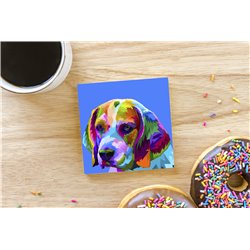Tech Ceramic Coaster - 10cm  -  Dog (2)