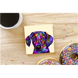 Tech Ceramic Coaster - 10cm  -  Dog (3)