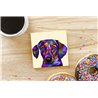Tech Ceramic Coaster - 10cm  -  Dog (3)