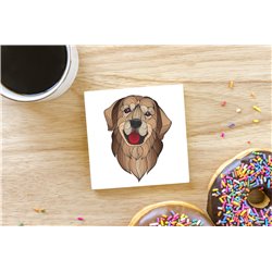 Tech Ceramic Coaster - 10cm  -  Dog (5)