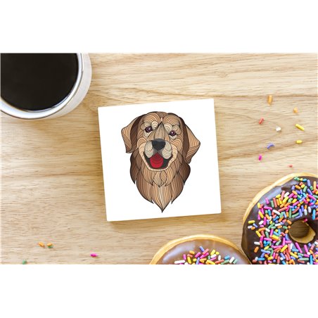 Tech Ceramic Coaster - 10cm  -  Dog (5)