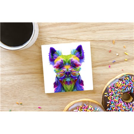 Tech Ceramic Coaster - 10cm  -  Dog (6)