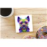 Tech Ceramic Coaster - 10cm  -  Dog (6)
