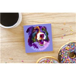 Tech Ceramic Coaster - 10cm  -  Dog (7)