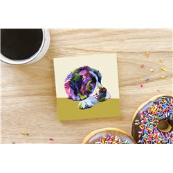 Tech Ceramic Coaster - 10cm  -  Dog (10)