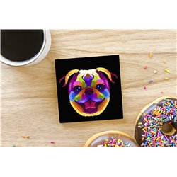 Tech Ceramic Coaster - 10cm  -  Dog (16)