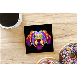 Tech Ceramic Coaster - 10cm  -  Dog (18)
