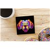 Tech Ceramic Coaster - 10cm  -  Dog (18)