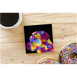 Tech Ceramic Coaster - 10cm  -  Dog (19)