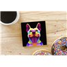 Tech Ceramic Coaster - 10cm  -  Dog (20)