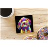 Tech Ceramic Coaster - 10cm  -  Dog (22)