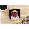 Tech Ceramic Coaster - 10cm  -  Dog (23)