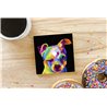 Tech Ceramic Coaster - 10cm  -  Dog (24)