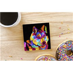 Tech Ceramic Coaster - 10cm  -  Dog (25)