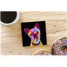 Tech Ceramic Coaster - 10cm  -  Dog (26)
