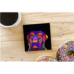 Tech Ceramic Coaster - 10cm  -  Dog (27)