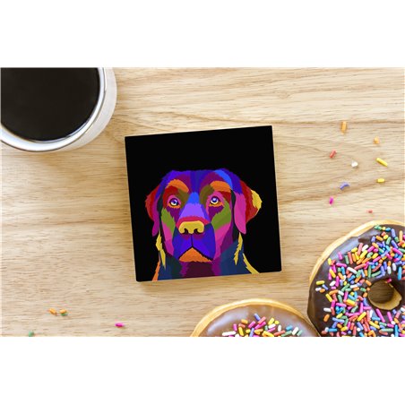 Tech Ceramic Coaster - 10cm  -  Dog (27)