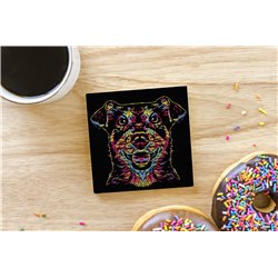 Tech Ceramic Coaster - 10cm  -  Dog (28)