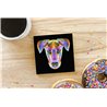 Tech Ceramic Coaster - 10cm  -  Dog (30)